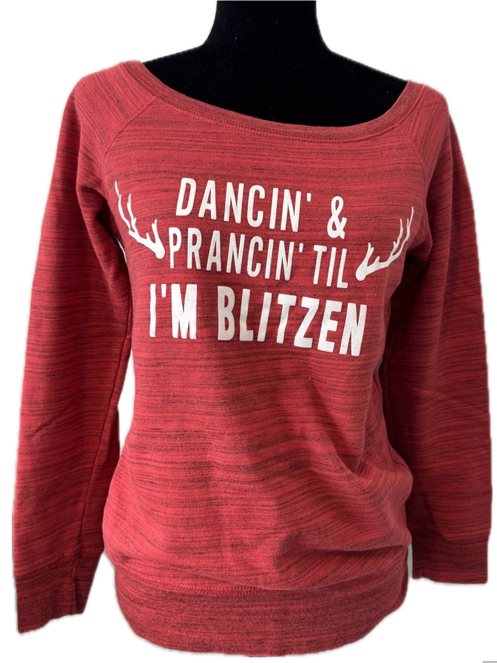 Bella Dancin’ & Prancin’ Reindeer Christmas Sweatshirt Holiday Size Medium